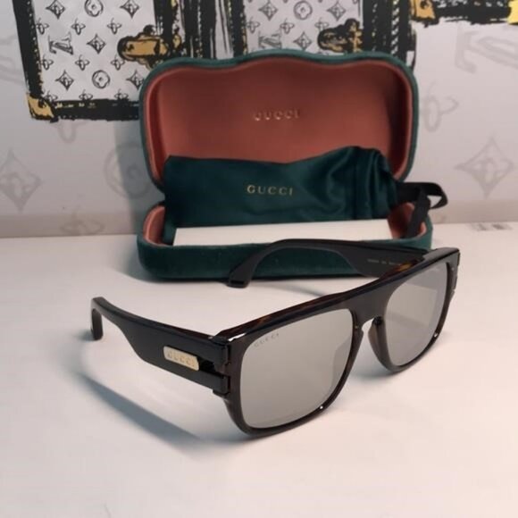New Authentic Gucci Tortoise Shell Sunglasses GG0664s 004 - Picture 6 of 12